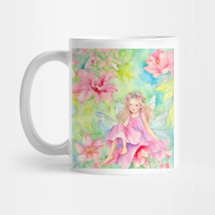 Garden fairy, watercolor painting Mug